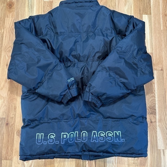 US Polo Association BLACK/GRAY PUFF JACKET XL USPA Assn Parka Coat [BIN‎ A31POLO - Picture 1 of 5
